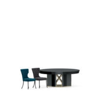 Isometric Table set front 3D render png