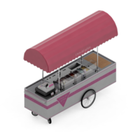 Isometric Street food 3d Render png