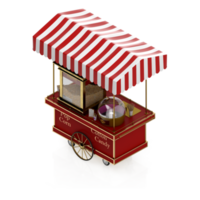 Isometric Street food 3d Render png