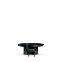 conjunto de mesa isométrica render 3d frontal png