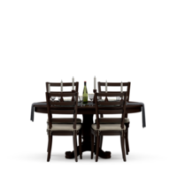 conjunto de mesa isométrica render 3d frontal png