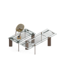 conjunto de mesa isométrica perspectiva 3d render png