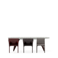 Isometric Table set front 3D render png