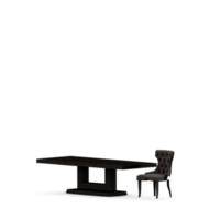 Isometric Table set front 3D render png