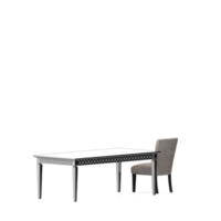 conjunto de mesa isométrica render 3d frontal png