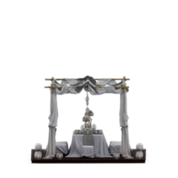 conjunto de mesa isométrica render 3d frontal png