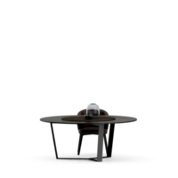 rendu 3d de la perspective de l'ensemble de table isométrique png