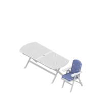 isometrische tabellensatzperspektive 3d-rendering png