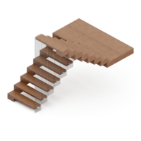 Isometric Stairs 3D isolated png