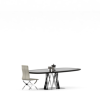 conjunto de mesa isométrica render 3d frontal png