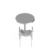 isometrische tabellensatzperspektive 3d-rendering png