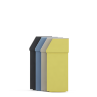 poubelles isométriques rendu 3d png