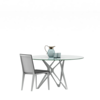 conjunto de mesa isométrica render 3d frontal png