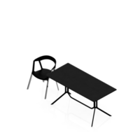 Isometric Table set Perspective 3D render png