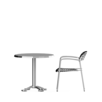 Isometrischer Tischsatz vorne 3D-Rendering png