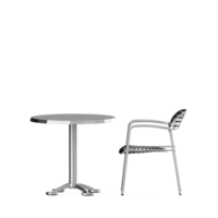 conjunto de mesa isométrica render 3d frontal png