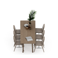 Isometric Table set Perspective 3D render png