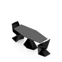 conjunto de mesa isométrica perspectiva 3d render png