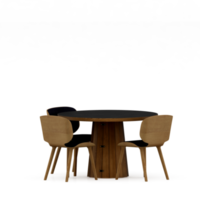 conjunto de mesa isométrica render 3d frontal png