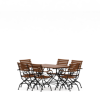 conjunto de mesa isométrica render 3d frontal png