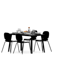 Isometric Table set front 3D render png