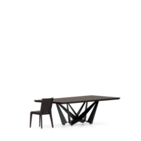 Isometric Table set front 3D render png