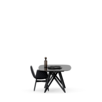 conjunto de mesa isométrica render 3d frontal png