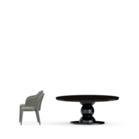 conjunto de mesa isométrica render 3d frontal png