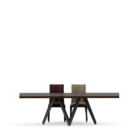 Isometric Table set front 3D render png