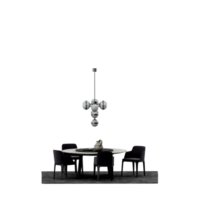 table isométrique set rendu 3d avant png