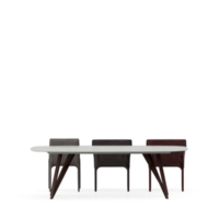 conjunto de mesa isométrica render 3d frontal png