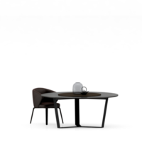 conjunto de mesa isométrica render 3d frontal png