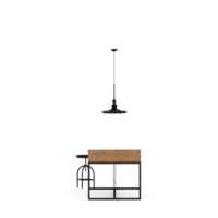 conjunto de mesa isométrica render 3d frontal png