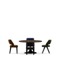 Isometric Table set front 3D render png