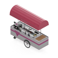 Isometric Street food 3d Render png