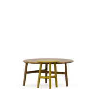 conjunto de mesa isométrica render 3d frontal png