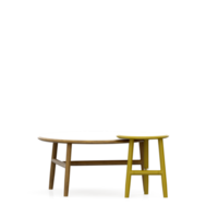 Isometric Table set front 3D render png