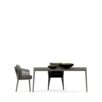 Isometric Table set front 3D render png