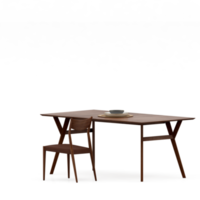 Isometric Table set front 3D render png