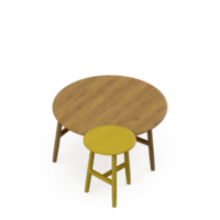 Isometric Table set Perspective 3D render png