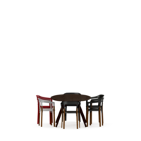 Isometric Table set front 3D render png