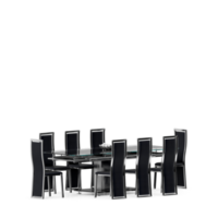 conjunto de mesa isométrica render 3d frontal png