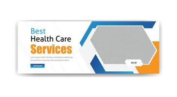 medical health care social media banner template design vector