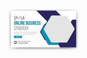 online business strategy social media banner template design vector