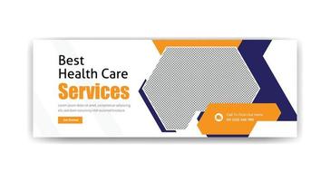 medical health care social media banner template design vector