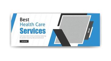 medical health care social media banner template design vector