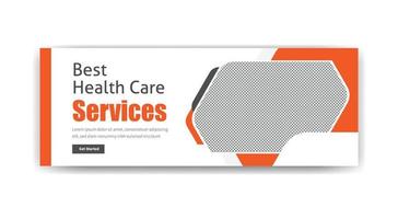 medical health care social media banner template design vector