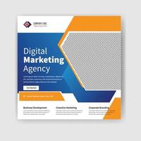 digital marketing social media post template banner design. business banner template. vector