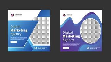 digital marketing social media post template design vector