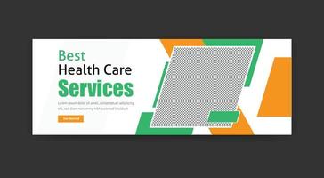 diseño de plantilla de banner de redes sociales de atención médica médica vector